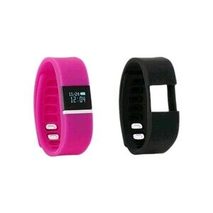 iFITNESS Ladies Exercise Watch Set Pedometer Activity Tracker Hot Pink / Black
